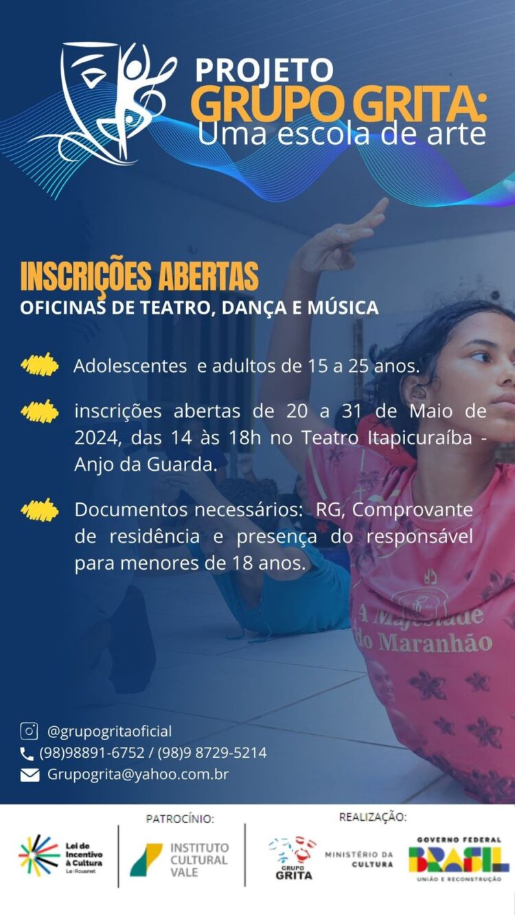 *GRUPO GRITA INAUGURA ESCOLA DE ARTE PARA JOVENS DA COMUNIDADE